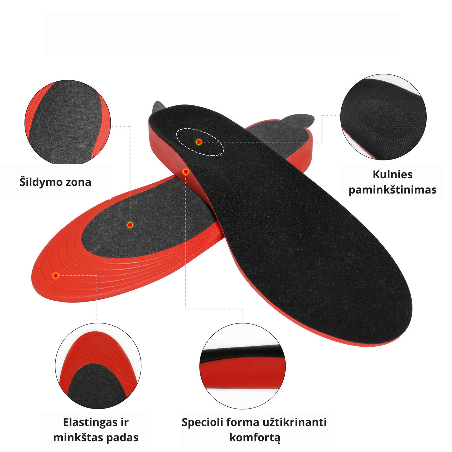 Šildomi batų padeliai