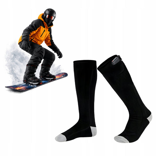 Šildomos kojinės juodos spalvos su įkraunamomis baterijomis 36-45 dydis